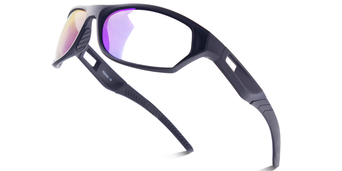Matte Black / Purple Mirror
